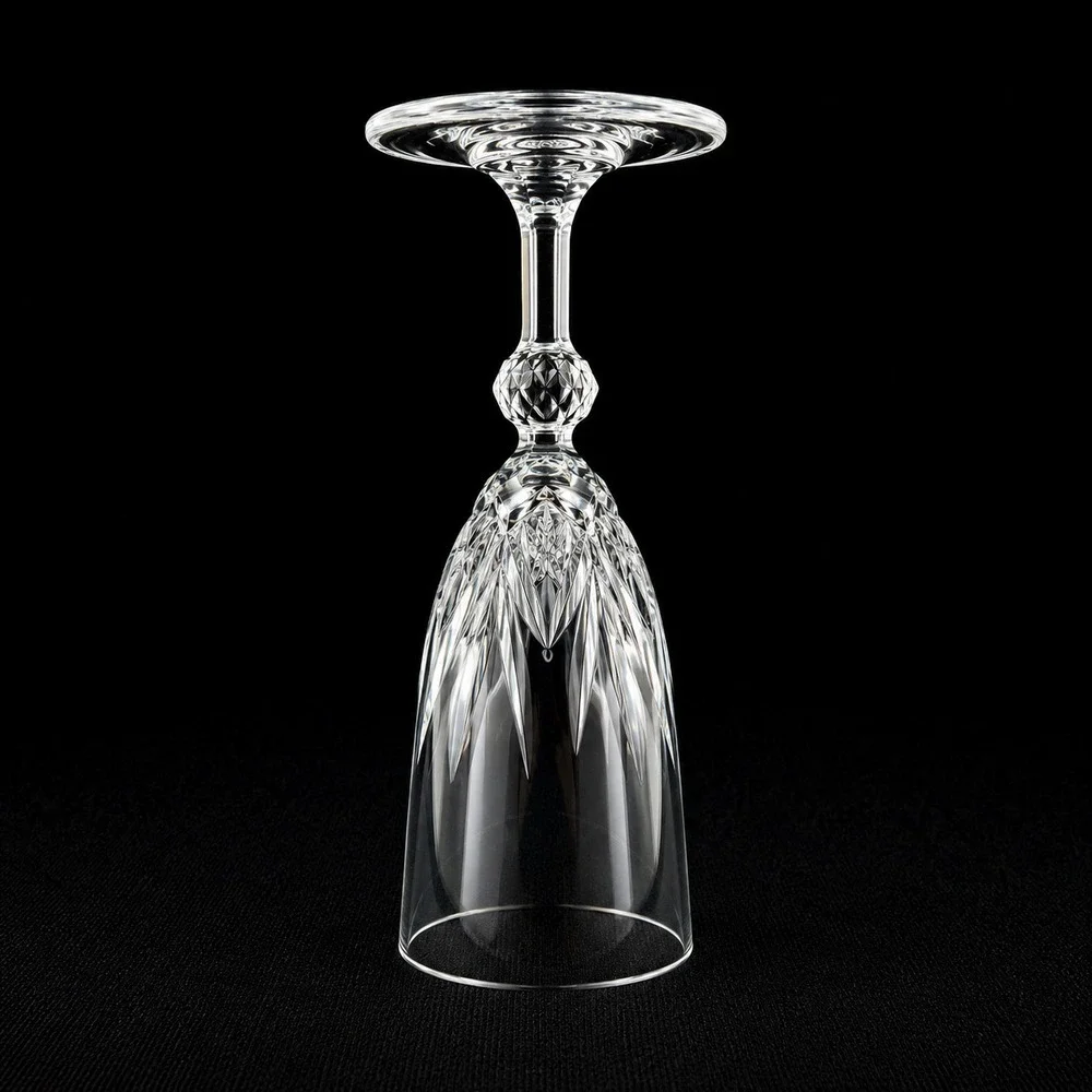 2 Royal Crystal Rock Linea Gala Champagne Flutes Lead Crystal Italy 7.75in